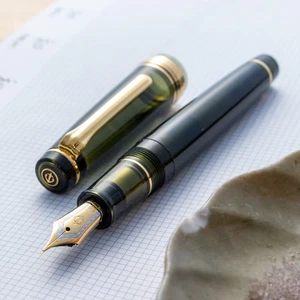 Sailor Professional Gear Champagne Dark Green Demonstrator 21K Nib Fountain Pen - Picture 1 of 5