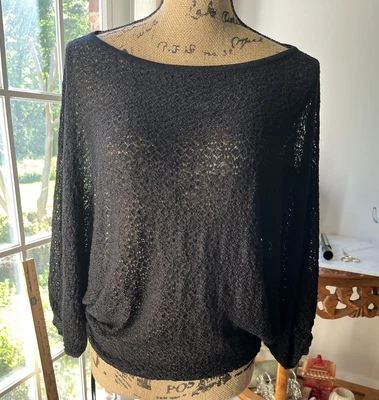 Top manga dolman Express negro liso S Foto 1 de 4