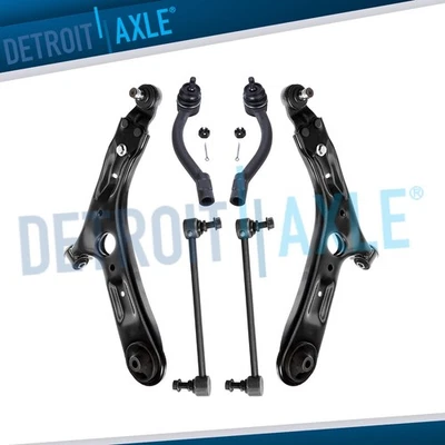 Brazos de control inferiores delanteros barras estabilizadoras extremos de varilla de amarre exterior para Kia Soul EV 2014-2019 Foto 1 de 4