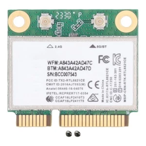 RTL8821CE Network Card Module 433Mbps BT4.2 802.11AC 2.4GHz 5GHz Mini PCIe Wi FY - Afbeelding 1 van 22