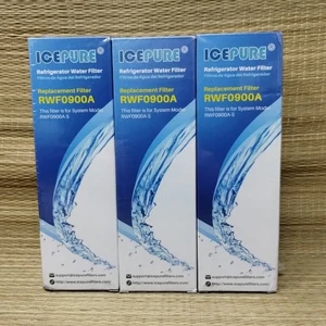 IcePure RWF0900A Refrigerator Water Filters 3-pack for RWF0900A-S Sealed New - Picture 1 of 6