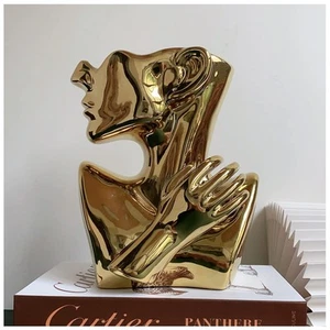 Ceramics Statue Flower Vase Face Pots Bust Head Shaped for Birthday Gifts Hom... - Picture 1 of 6