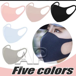 Gesichtsbedeckung Stoffmaske Wiederverwendbar Waschbar Atmungsaktiv Abdeckung 5 Farben UK Verkäufer - Bild 1 von 14