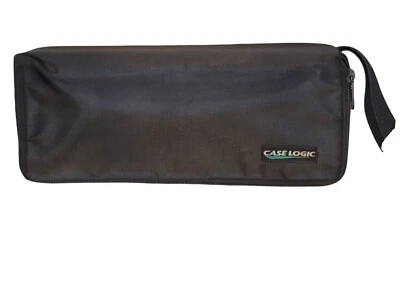 Case Logic 15 Cassette Tape Holder Black w/Zipper & Strap Rare Vintage - Image 1 of 4