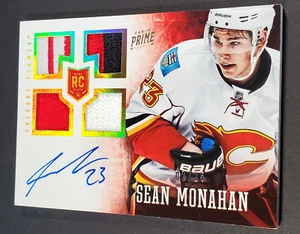 2013-14 PANINI PRIME SEAN MONAHAN GOLD ROOKIE AUTO PATCH SIGNATURE #/25 - Picture 1 of 11