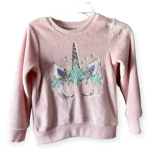 Colortree Girls Sequin Unicorn Snowflake Sweater Size 10/12+ - Picture 1 of 5