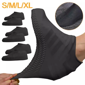 Anti-slip Silicone Rain Shoe Covers Reusable Waterproof Shoes Cover Protector - Picture 1 of 21