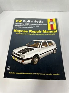 VW Golf & Jetta 1993-1998 Cabrio 1995-2002 Haynes Repair Manual 96017 - Picture 1 of 3