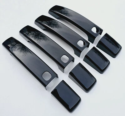 Nero Lucido Maniglie per Land Rover Freelander 2 2010 + Smart Keyless Modelli - Immagine 1 di 4