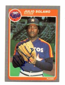 Julio Solano #363 signed autograph auto 1985 Fleer Baseball Card FREE SHIPPING - Picture 1 of 2