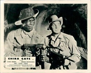 CHINA GATE NAT KING COLE GENE BARRY BRITISH LOBBY CARD