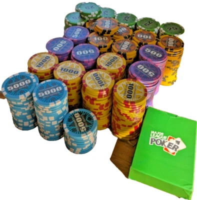 500 Piece Professional Tournament Pro Series Weighted Poker Playing Chips 11.5g - Image 1 of 4