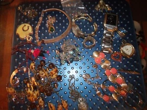 Mixed Lot Watches Costume Jewelry Earrings & Necklaces - Picture 1 of 6