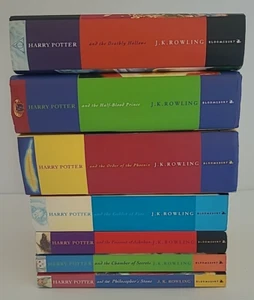 Harry Potter Book Set Original Covers 4 First Editions Owl Error 3 HC 4 PB - Picture 1 of 22