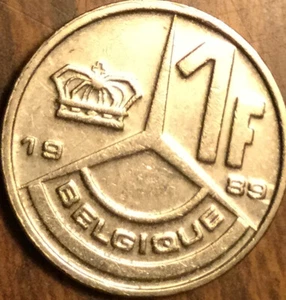1989 BELGIUM 1 FRANC COIN - Picture 1 of 2