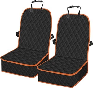 2 Packs Car Front Seat Cover for Dogs Waterproof Pet Car Seat Protector Nonslip - Picture 1 of 7