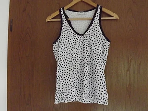 Emo ! punk Tank Top schwarz weiß Poker Print Gr. 38 S Shirt retro Pik Ass - Bild 1 von 3