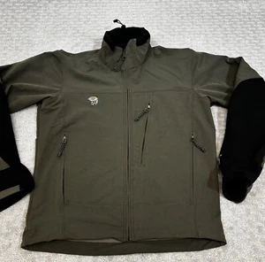 Mountain Hardwear Jacket Men's Medium Soft Shell Full Zip Green Brown Gorpcore - Picture 1 of 10