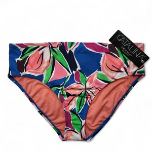 NWT CATALINA Floral Print High Waisted Bikini Bottom Multicolored Women's Size S - Picture 1 of 5