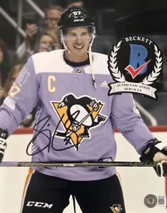 Sidney Crosby Signed HOCKEY FIGHTS CANCER 8x10 Photograph BECKETT COA BF87944 - Picture 1 of 1