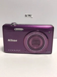 Nikon COOLPIX S5200 Purple Digital Camera 16.0MP 8x Optical Zoom From JAPAN - Picture 1 of 11