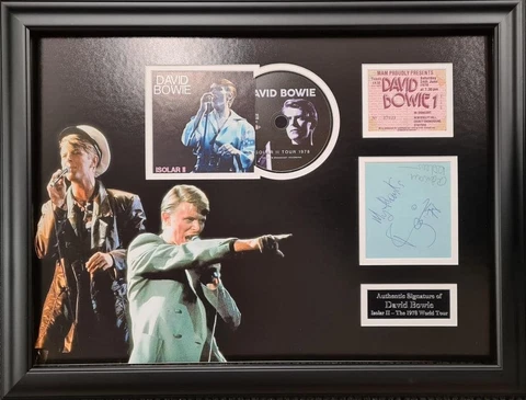 DAVID BOWIE IOLAR II TOUR  1978 Signed Montage AFTAL Cover