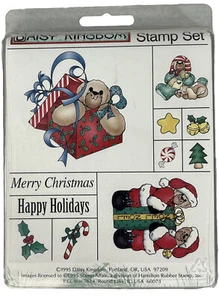 Daisy Kingdom Weihnachten Stempelset Bär fehlen 2 kleine Bastelkarten - Bild 1 von 8