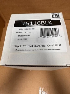 *RETURN SALE* MBRP (T5116BLK) Universal  Exhaust Tips - Black Finish - Picture 1 of 8