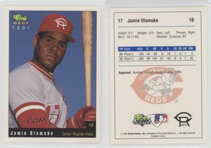 1991 Classic Best Cedar Rapids Reds Jamie Dismuke #17