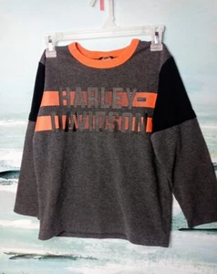 Harley Davidson T-Shirt Youth Medium 8/10 Long Sleeve Harley Motorcycle Shirt - Picture 1 of 8