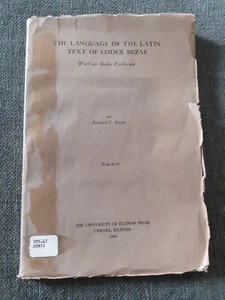 Scholarly Monograph: Language Of The Latin Text Of Codex Bezae, Stone 1946 Xlib - Picture 1 of 14