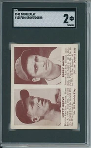 1941 Double Play #105 / 106 LEFTY GROVE / BOBBY DOERR HOF SGC 2 Red Sox - Picture 1 of 2