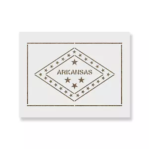 Arkansas State Flagge Schablone - robuste & wiederverwendbare Mylar Schablonen - Bild 1 von 5