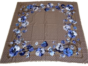 GUCCI Guccissima SCHAL WICKELTUCH EXTRA LEICHT WOLLE FLORAL Horsebit Kettenmotiv - Bild 1 von 8