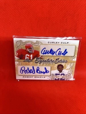 2020 Leaf Curley Culp Robert Brazile Auto Signature Series 1/1 Oilers Chiefs HOF - Image 1 of 2