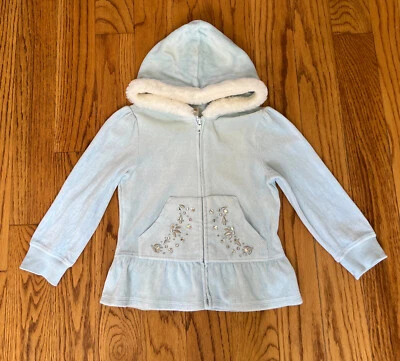 Chaqueta con Capucha Gymboree Copo de Nieve Unicornio Verde Menta Claro Usada en Excelente Condición Talla 3 4 Foto 1 de 3