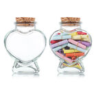 Valentine Glass Jars 2pcs Wish Bottles Multipurpose Corked Decorative Gift