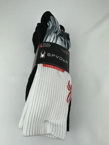 Spyder 4 Paar Crew-Socken schwarz Schuhgröße 6-12 brandneu absorbieren Tek schön! - Bild 1 von 14