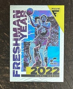 OCHAI AGBAJI  2022-23 PANINI FLUX FRESHMAN YEAR ROOKIE INSERT #21 -JAZZ🔥