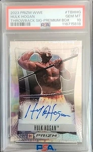 Hulk Hogan 2023 Panini Prizm WWE Throwback Premium Box Sig Auto #23/30 PSA 10 - Picture 1 of 2