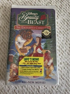 Disney's Beauty and the Beast The Enchanted Christmas VHS 1997 SEALED vintage - Picture 1 of 3