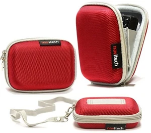 Navitech Red Compact Camera Case For Sony Cyber Shot WX350 / WX220 / W850 - Picture 1 of 1