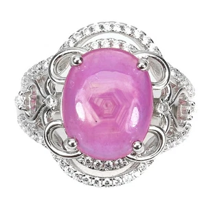 925 Sterling Silver Ring Oval Ruby 12x10mm Simulated Cz Gemstone Jewelry Size 7 - Picture 1 of 10