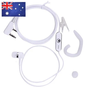 2Pin Sports Earpiece Headset w/ PTT MIC for Retevis Radios White - Afbeelding 1 van 9