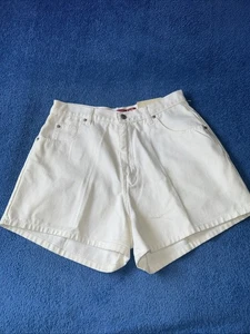 Pantalones Cortos de Jean Vaqueros De Colección SIN EXCUSES Mujer Fatale Blanco Talla 13/14 Retro Cintura Alta - Imagen 1 de 4