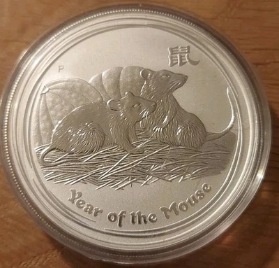 Lunar II Silber 1 Oz Maus 2008  - Bild 1 von 2