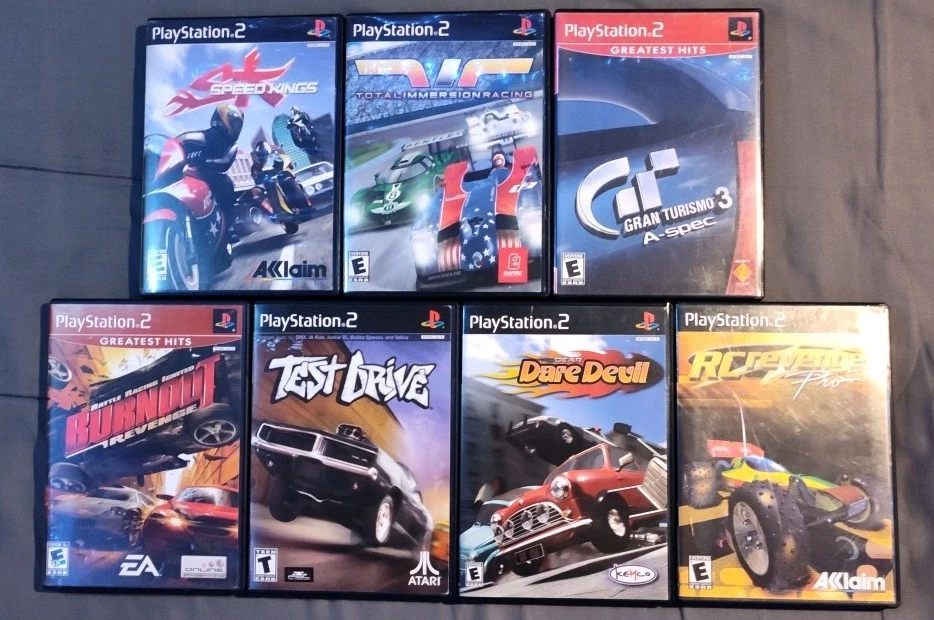 Lote de 7 juegos de carreras PS2. Gran Turismo 3, Test Drive, Dare Devil, Burnout. Todo CIB Foto 1 de 4