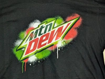 Camiseta Mountain Dew Hombre Negra Mt. Dew 2XL #3839 NUEVO CON ETIQUETAS Foto 1 de 4