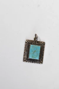 Vintage Sterlingsilber QT Quoc Carolyn Pollack Türkis Anhänger 1" - Bild 1 von 4