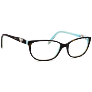 Tiffany & Co. Eyeglasses TF 2051-B 8134 Havana/Blue/Crystals Cat Eye 53[]16 135 - Picture 1 of 6